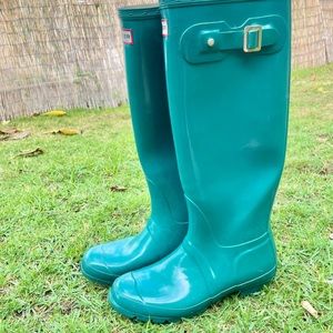 Hunter Rain Boots Teal / Jade